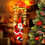 Christmas Lights Outdoor Indoor, Santa Claus Parachute Led Lights, 8 Modes & Timer Christmas Decorations Lights Outside