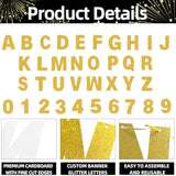 107 Pcs Gold Glitter Letters & Numbers Banner DIY Custom Party Garland Kit