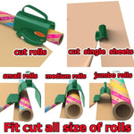Wrapping Paper Roll Cutter Tool With 3 Pcs Replaceable Blade Kit Gift Wrapping Paper Cutter For Christmas And Birthday Wrapping Paper Gift Wrap Cutter Holder Tube Slicing Trimming.
