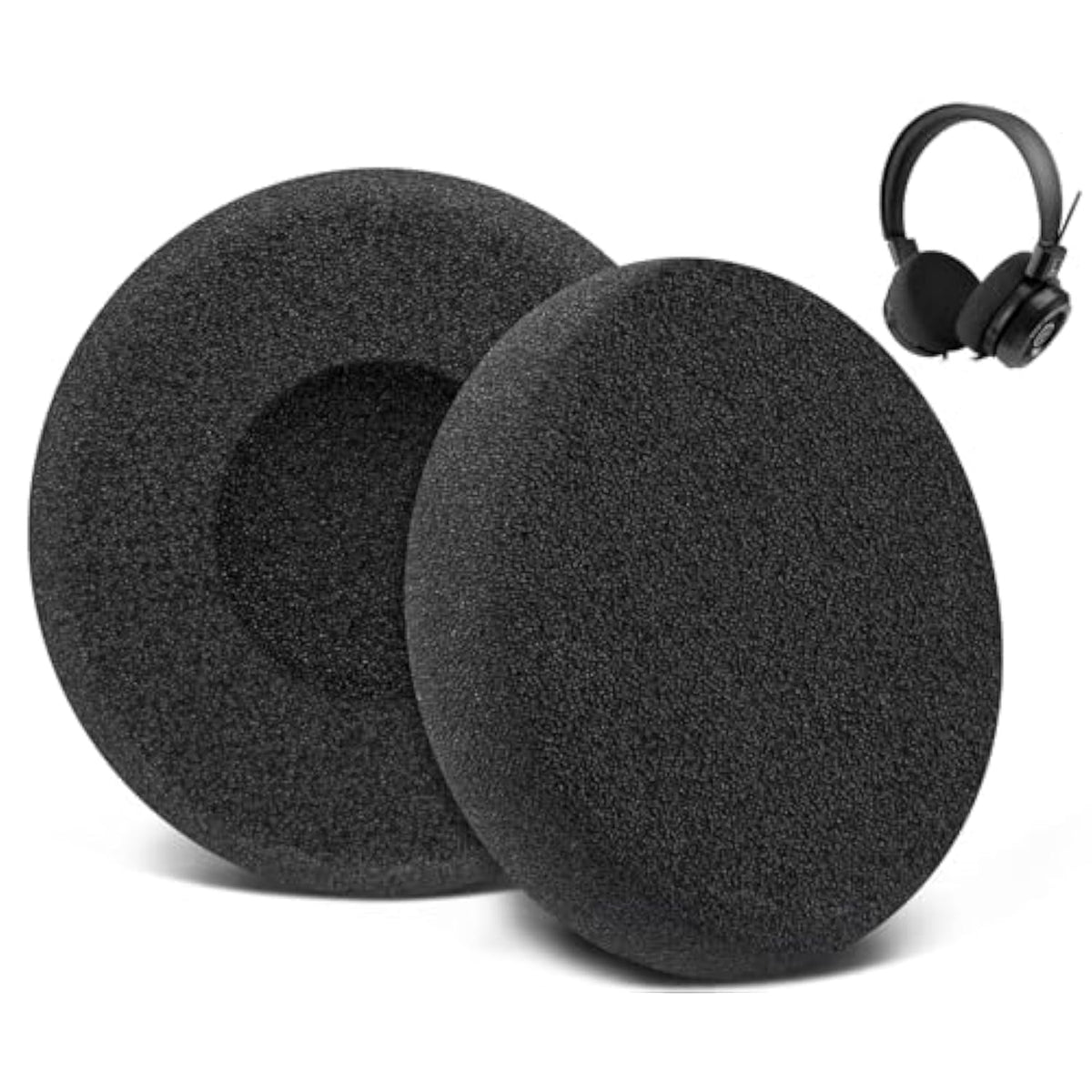 Earpads For Grado Sr60/Sr60E/Sr60I/Sr60Is/Sr60X, Sr80/Sr80E/Sr80I/Sr80Is/Sr80X, Sr125/Sr125E/Sr125I/Sr125Is/Sr125X, Soft Sponge Ear Pads Cushions With High-Density Foam - Black