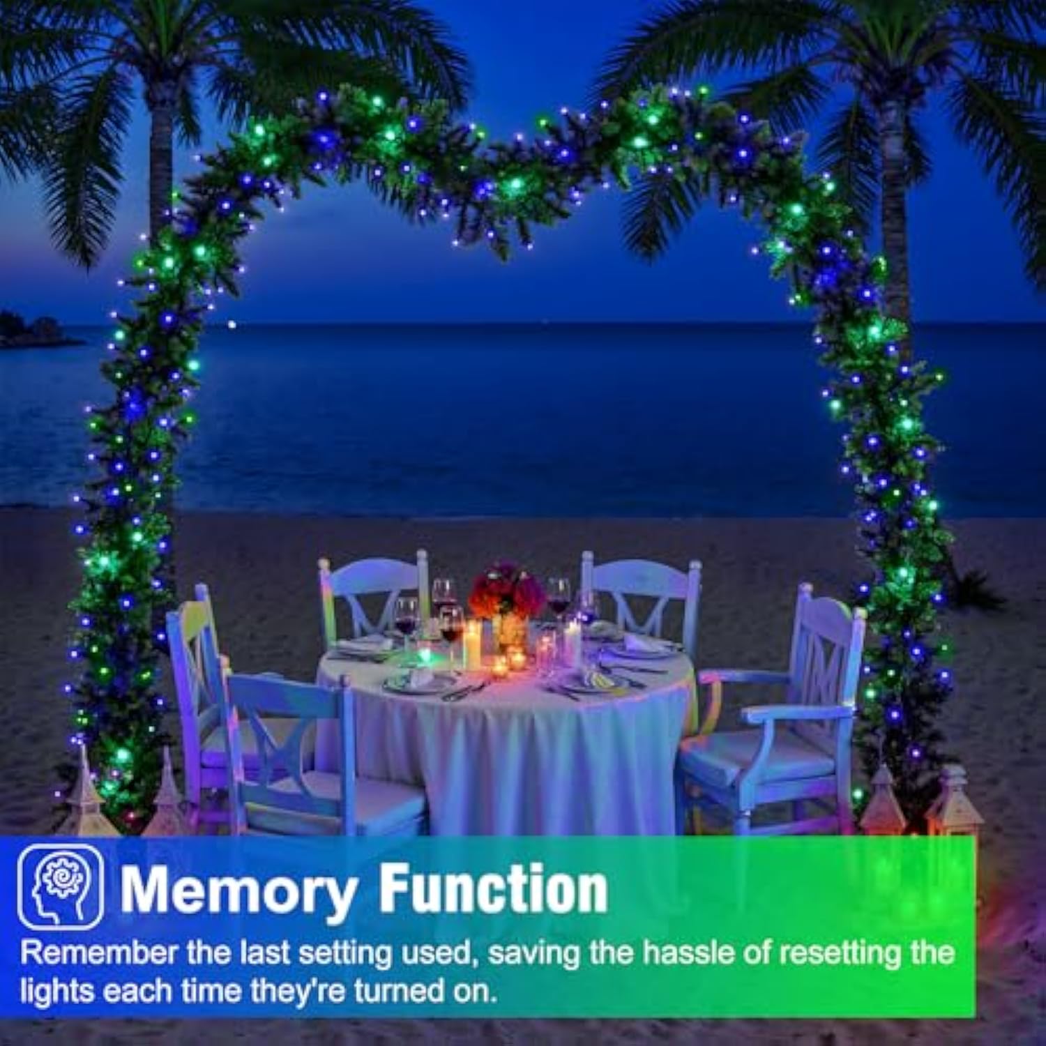 100Ft 300 Led Christmas Lights Outdoor, Christmas Tree Lights With 8 Modes Waterproof, Plug In Green Wire String Twinkle