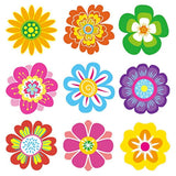 45 Pcs Spring Flower Cutouts Bulletin Board Decorations Springtime Cut-Outs For Classroom School Home Party Décor