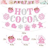 Hot Cocoa Banner Christmas Hot Chocolate Bar Winter Holiday Party Decorations