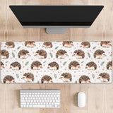 Cute Hedgehog Gaming Mouse Pad, Lovely Forest Animals Large Desk Mat For Computer, Extended Keyboard Laptop Mouse Pads 31.5×11.8In, Non Slip Rubber Mousepad For Office Decor Gifts