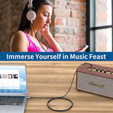 2 Pack Aux Cable, (6.6Ft/2M, Hi-Fi Sound) 3.5Mm Trs Auxiliary Audio Cable Nylon Braided Cord Compatible With Car,Home Stereos,Speaker,Ipod Ipad,Headphones,Sony,Echo Dot,Beats (Grey)