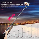 ULANZI MT-44 Extendable Phone Tripod, 59" Selfie Stick Vlog Stand with 2 in 1 Phone Clip, 360° Ball Head Camera-Tripod for iPhone Sony Canon Action Camera, Lightweight for Travel
