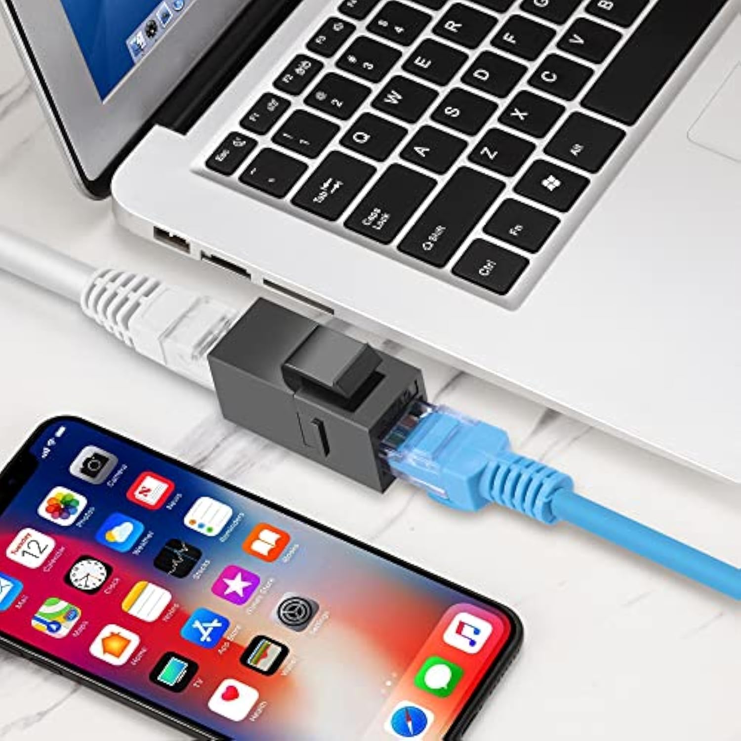 Rj45 Coupler Inline Keystone Jack, Female To Female Rj45 Keystone Coupler 25 P