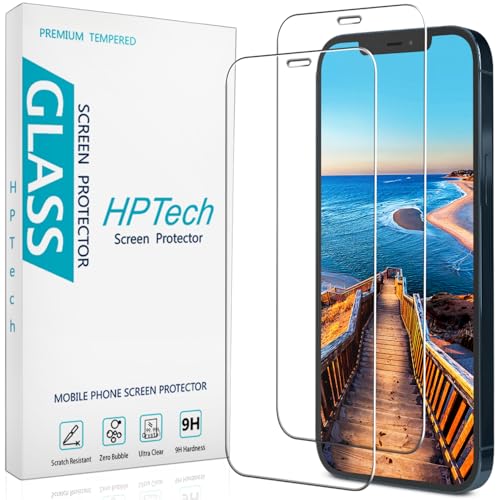 (2 Pack) Designed for iPhone 12 / iPhone 12 Pro 6.1-inch Tempered Glass Screen Protector, Anti-Scratch, Bubble Free