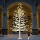 7Ft Lighted Birch Tree With 1500 Warm White Leds, Prelit Christmas Tree With Twinkle Lights, Outdoor Indoor Led Birch Tree With Timer & Brightness Control, Christmas Tree Decor