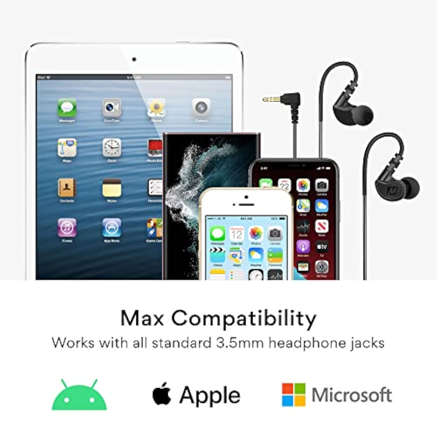 MEE audio M6 Sport Wired Earbuds, Noise Isolating In Ear Headphones, Sweatproo