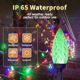 120 Led C9 Christmas Lights,Outdoor String Lights,Christmas Light Decor With 8 Modes Waterproof,Suitable For Indoor And