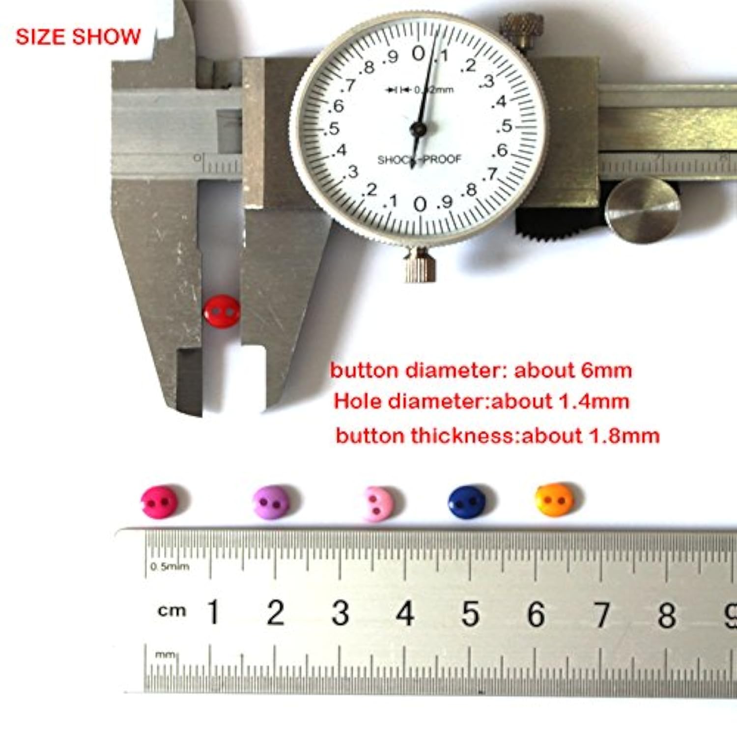 Tiny Button,500Pcs Micro Button 6Mm Resin Button For Dolls Clothing Se