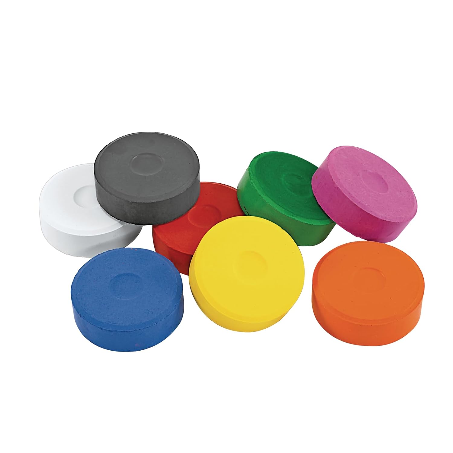 Plastic Tempera Paint Tray Palette With 8 Paint Cakes And Brush And Cup Holders