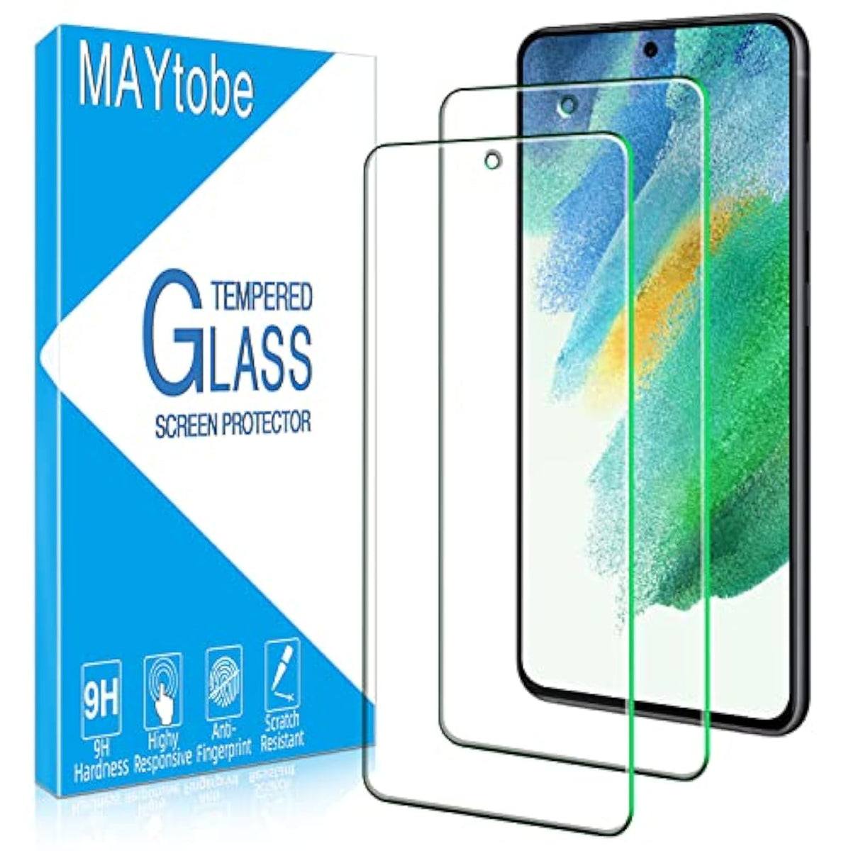 [2-Pack] Screen Protector For Samsung Galaxy S21 Fe 5G [Not Fit For Galaxy S21] Tempered Glass, Bubble Free, Anti Scratch, Easy To Install