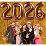 2026 Coffee Brown Balloon Numbers 40in for New Year Eve Party Decorations