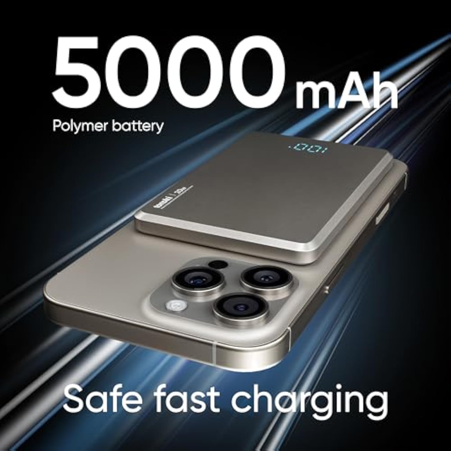 Ultra-Slim Magnetic Power Bank, Aluminum Wireless Portable Charger, Fast Charging Usb-C Battery Pack For Iphone 15/14/13/12 & Magsafe, Android Wireless Charging Devices (Gray, 5000)