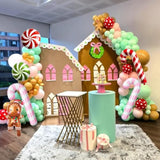 126-Piece Gingerbread Balloon Arch Kit for Christmas and New Year Party Decor