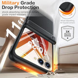 Magnetic For Samsung Galaxy Z Flip 7 Case With [Built-In Screen Protector & Hinge Protection][Foldable Invisiable Stand] Military Grade Shockproof Full Body Protection Case For Galaxy Z Flip 7