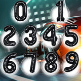 Race Car Black Balloons Car Birthday Party Supplies,40 Inch Giant Jumbo Helium Foil Mylar Big Number 2 Digital 2 Balloons For Boy'S Birthday Party Truck Race Car Theme Party Decorations