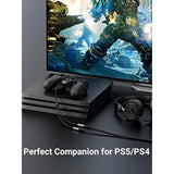 UGREEN Headphone Splitter 3.5mm 2 Female to 1 Male Mic and Audio Y Splitter TRRS Headset Adapter Cable Stereo Compatible with Switch 2/PS4/PS5 Steam Deck Xbox PC Laptop Phone Tablet Gaming