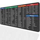 Large Extended Gaming Mouse Pad With Word Excel Office Software Excel Shortcuts Ppt Windows,Stitched Edges Nonslip Waterproof Rubber Base Mouse Pad For Office Desk Pad(27.5X11.8 In)