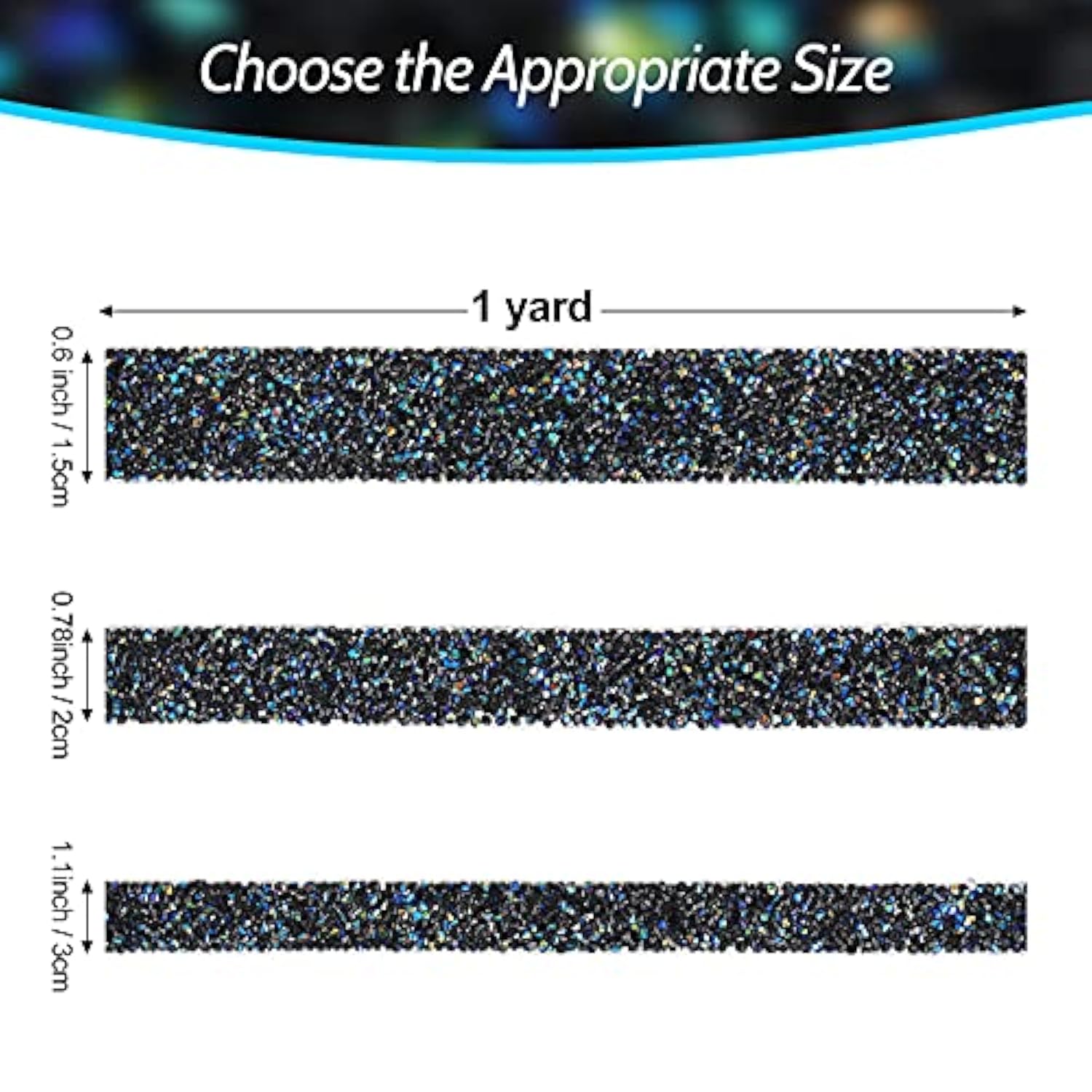 Bling Crystal Rhinestone Ribbon, Diy Self-Adhesive Rhinestone Sticker