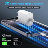 Iphone 15 Pro Max Charger Fast Charging, 30W Usb C Wall Charger Block With 10 Ft Usb C To C Long Charging Cable Cord For Iphone 15 Pro/15 Pro Max/15 Plus,Ipad Pro/Air/Mini, Samsung Galaxy S24/23 Ultra