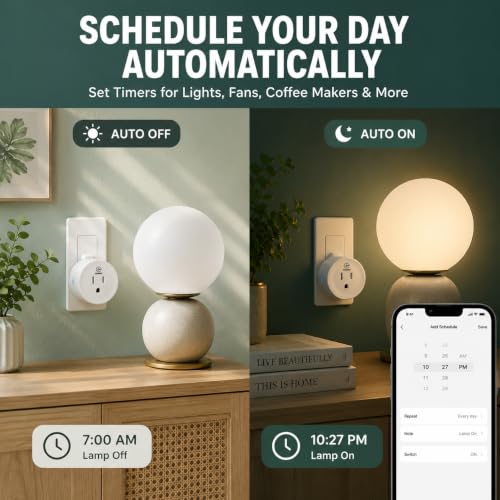 Smart Plug, Matter Compatible, Matter Hub Required, Easy Setup(Ffs:Frustration-Free Setup), Work With Alexa, Google Home, Apple Homekit(Siri)& Smartthings, 2.4 Ghz Wi-Fi Only (4 Pack)