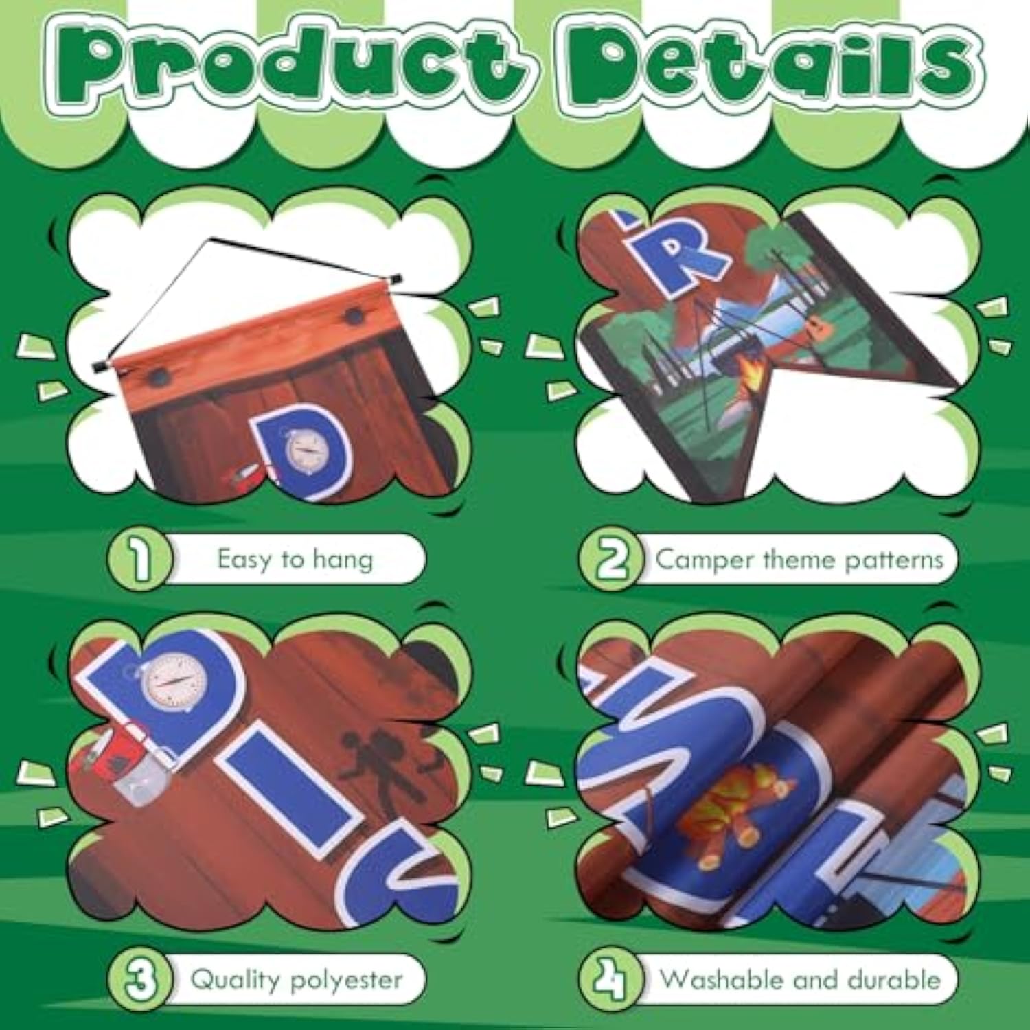 3 Pcs Camping Banners Party Decorations Camping Porch Sign Camper Adventure Door Banners Wall Decor For Camper Adventure Theme Birthday Celebrating Baby Shower Classroom Decorations