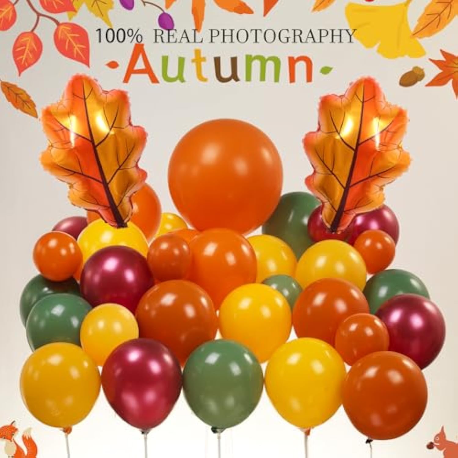 Fall Balloon Garland Arch Kit 129Pcs Burnt Orange Burgundy Sage Green Party Decor