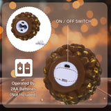 3 Pcs Led Pine Cone Candles Flameless Pinecone Candles Battery Operated, Real Wax Pine Cone Led Flickering Pillar For Christmas Home Party Decoration(Brown)