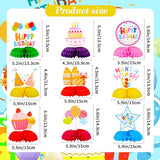 9 Pcs Happy Birthday Decorations Honeycomb Table Decoration Centerpieces