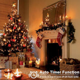 20Ft 30 Led Candle String Lights Battery Operated Clip On Flameless Candle Lights For Christmas Tree Light With Auto Timer 8 Modes For New Year Wedding Garden Decoration (Warm White)