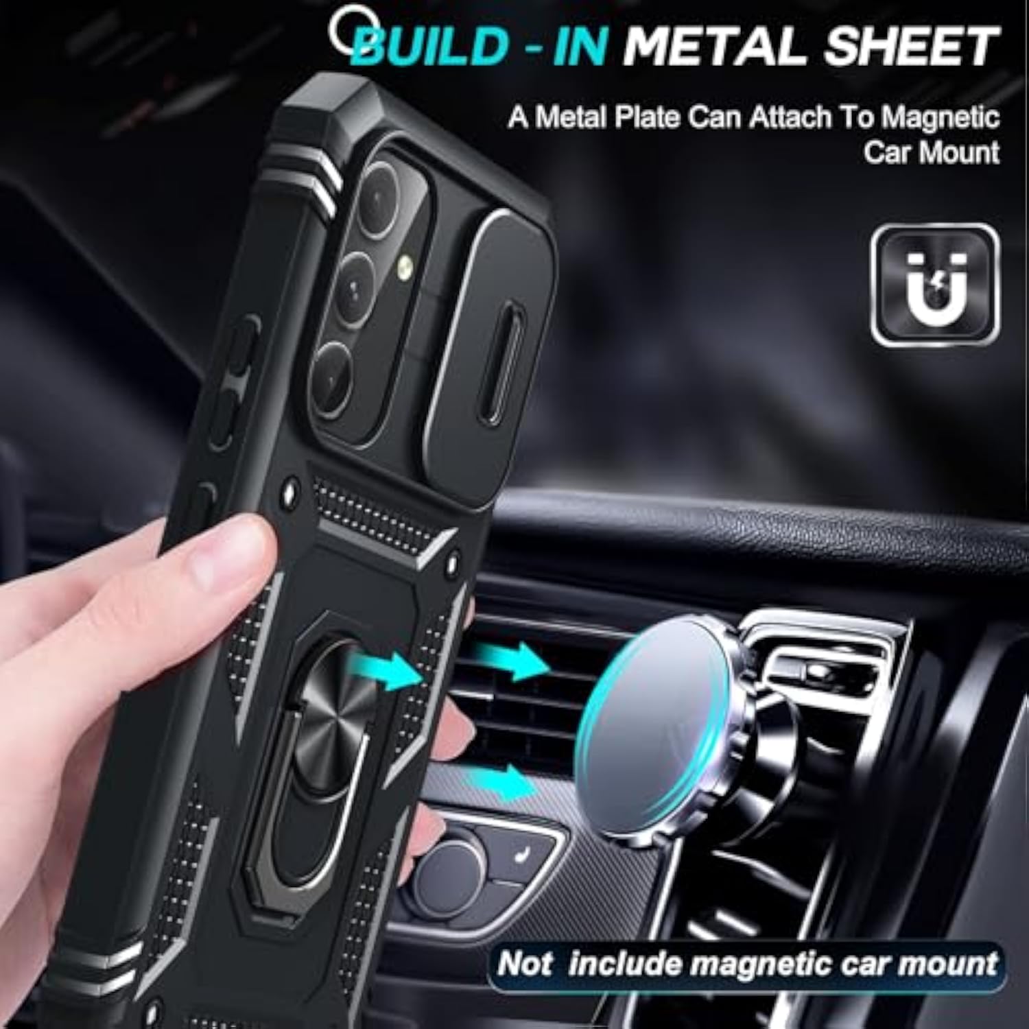 Galaxy A54-5G Phone Case Military-Grade Shockproof Black Protection
