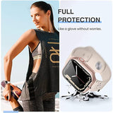 [3Pcs For Apple Watch Screen Protector Case 41Mm Series 9/8/7 Accessories, Iwatch Protective Face Cover For Women Men, Tempered Glass Film Hard Bumper For Iphone Watch 41 Mm