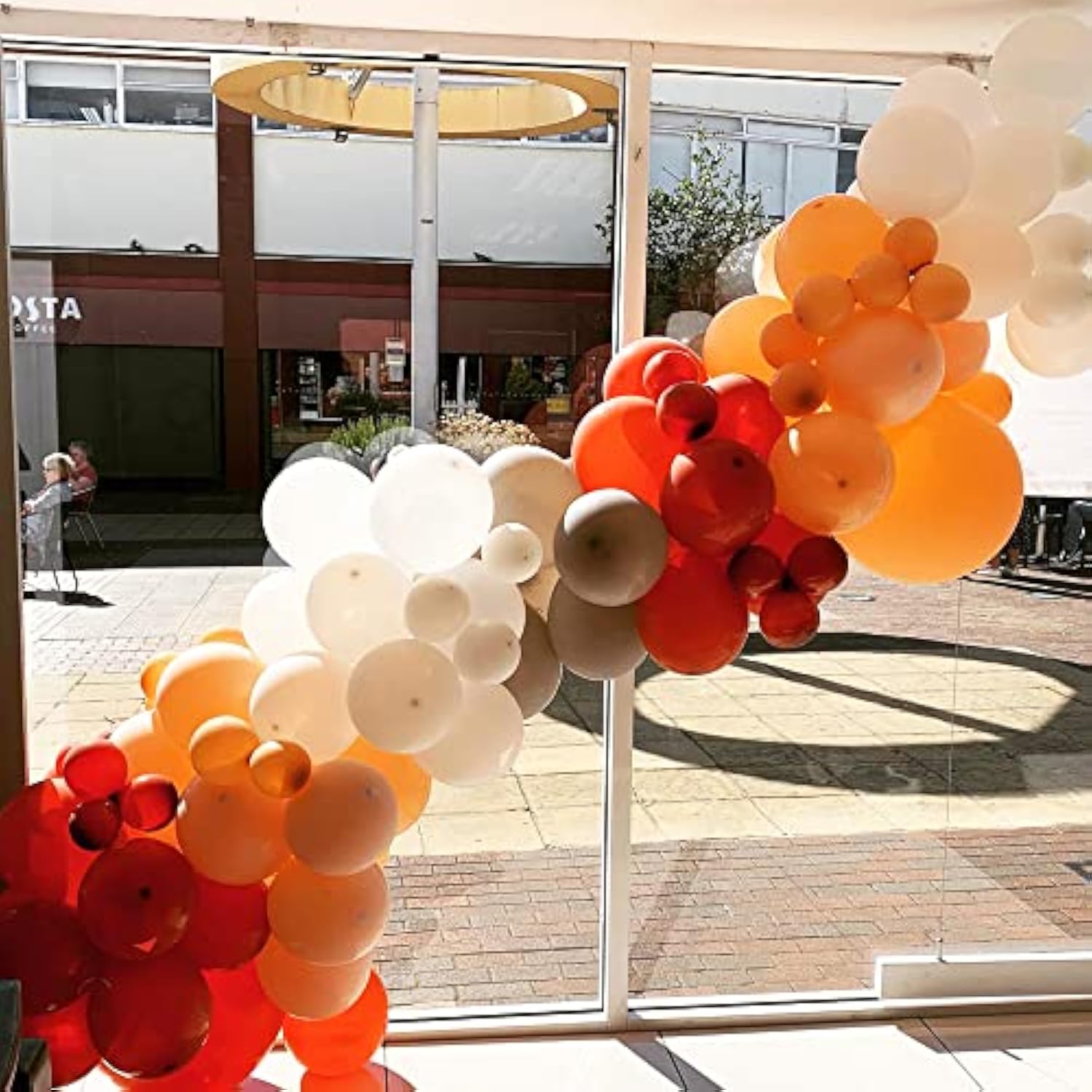 Thanksgiving Balloon Arch Kit with Orange Off-White Apricot Balloons for Fall Party
