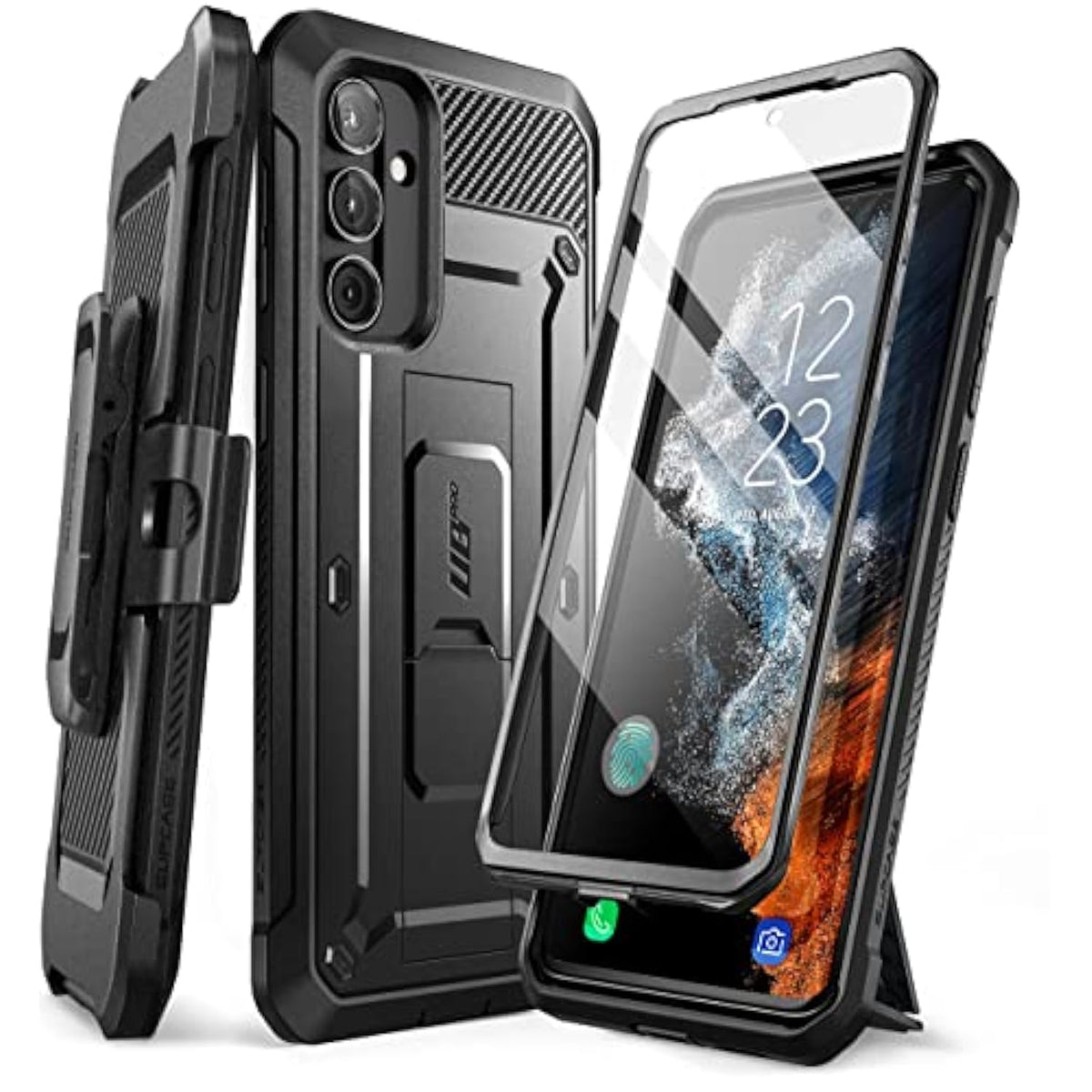 SUPCASE Unicorn Beetle Pro for Samsung Galaxy A54 Case with Stand [Built-in Screen Protector][Military-Grade Protection] 360 Full-Body Rugged Holster & Kickstand Phone Case for Galaxy A54 5G, Black