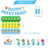 Birthday Party Decoration Set For Moanna - Moanna Cake Topper, Hawaii Tropical Sandy Beach Birthday Party Supplies, Includes Banner Balloon Cake Decoration