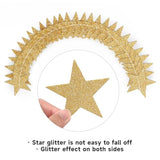 Glitter Gold Star Garland Decorations Hanging Garands Banner Backdrop, 2.7 Inch Star Party Decoration For Birthday Baby Shower Wedding Kids Room Ramadan Eid Graduation Decor (52 Feet)
