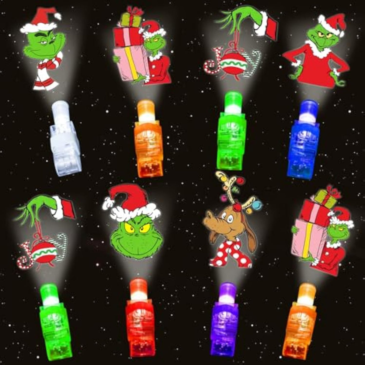 36pcs Finger Lights Christmas Party Favors Light Up Toys Goodie Bag Fillers