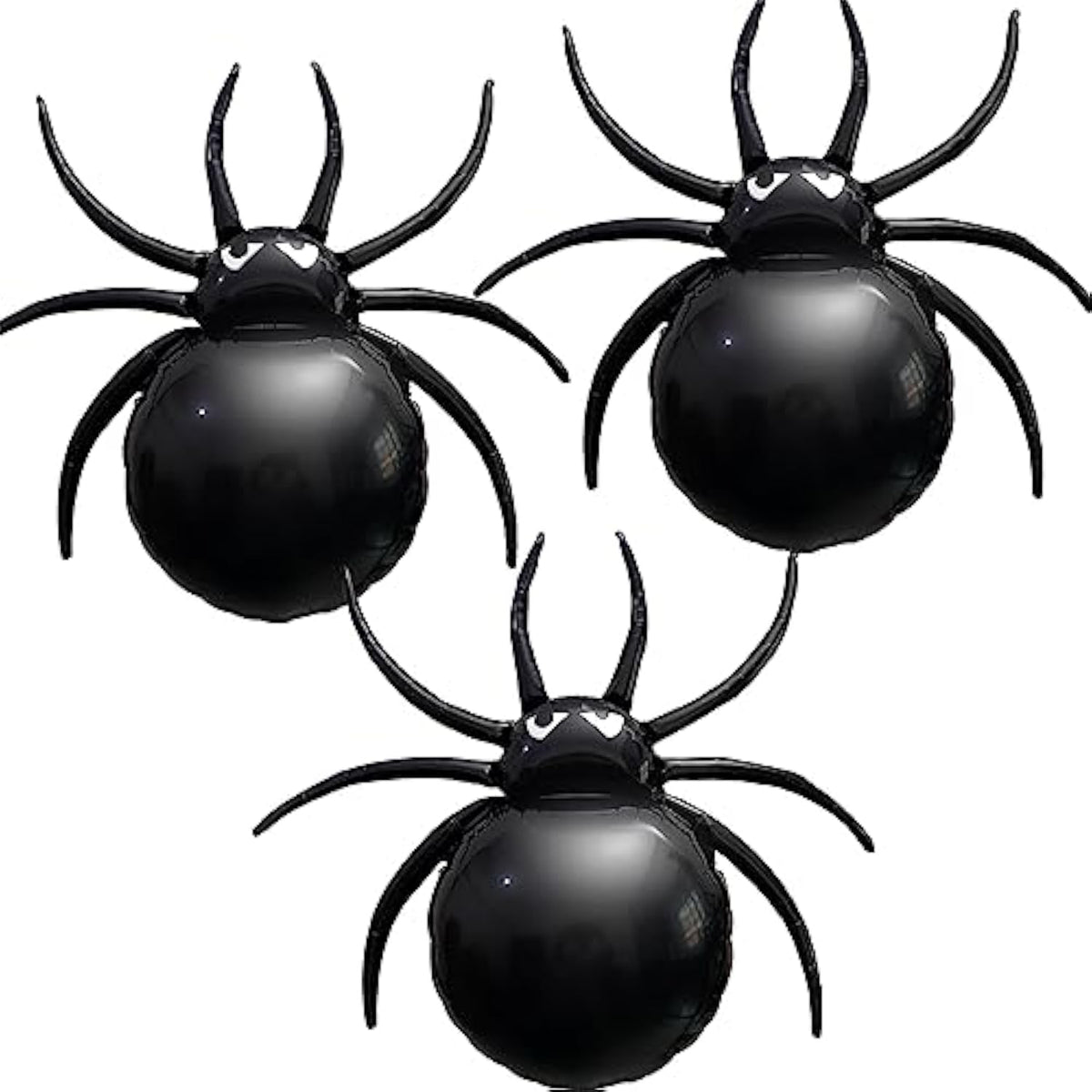 3-Piece 32.5-Inch Halloween Spider Foil Balloons for Party Decorations