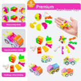 136 Pcs Pop Kids Party Favors Toys Bulk,5-In-1 Classroom Prize Box For 4-10 Ages Boys Girls,Carnival Treasure Box Stuffers Fidget Pop Its,Arts & Educational Toys Goody Bag Fillers,Pinata Stuffers