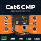 Cat6 Plenum (Cmp) 1000Ft Cable | 550 Mhz, 23Awg 4 Pair, Utp | Fluke Dtx-1800 A