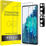 JETech Screen Protector for Samsung Galaxy S20 FE 6.5-Inch with Camera Lens Protector, Tempered Glass Film, Fingerprint ID Compatible, HD Clear, 2-Pack Each
