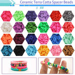 Clay Beads, 4500 Pcs Flat Round Spacer Clay Beads Heishi Beads For Bracelets Making Kit Earring Diy Crafts For Holiday Presents (24Color 6 Mm)