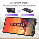 Crossbody Case For Samsung Galaxy S25 Ultra With Card Slot Holder For Women, Adjustable Shoulder Strap Lanyard With Wristband Kickstand Phone Cover Case For Samsung S25 Ultra Kb Black