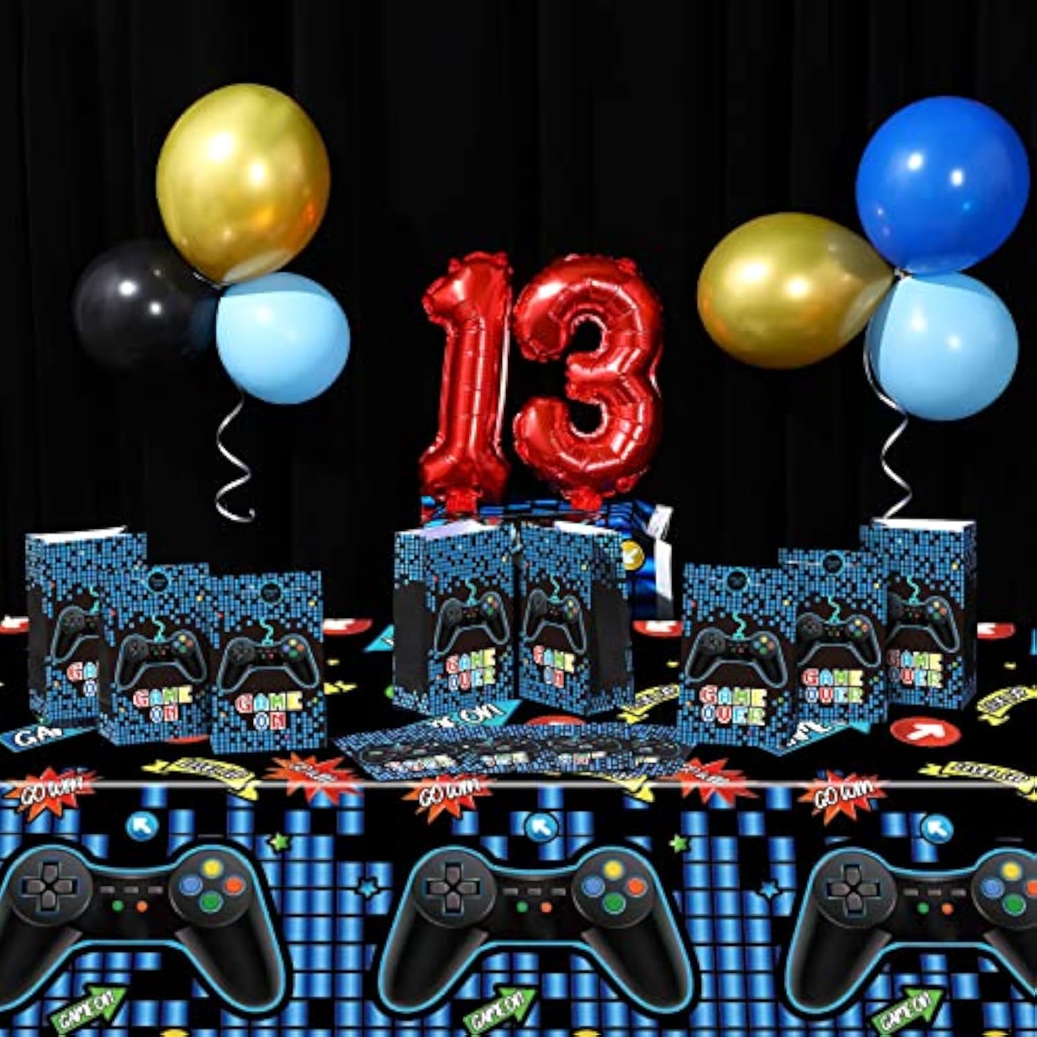 13Th Birthday Decorations For Boys Video Game Party Supplies 69 Pieces