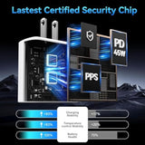 Iphone 16 Pro Max Charger Fast Charging, 45W Dual Usb C Fast Charger Block With 10Ft Usbc Charging Cable Cord For Iphone 16/16 Pro/16 Pro Max/16 Plus/15/15 Pro Max/15Pro/Plus/S25