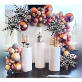 4-Piece 26-Inch Black White Checked Balloons for Party and Racing Decor