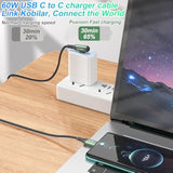 Usb C To Usb C Cable, Type C Charger Cord Right Angle, Fast Charger Usb-C 90 Degree For Iphone 15/16 Pro Max Plus, Ipad Pro, Type C Cable For Samsung S24 S23 S22 (3Pack-1.5+5+10Ft)